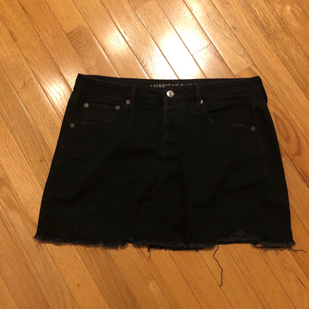Black Jean Skirt